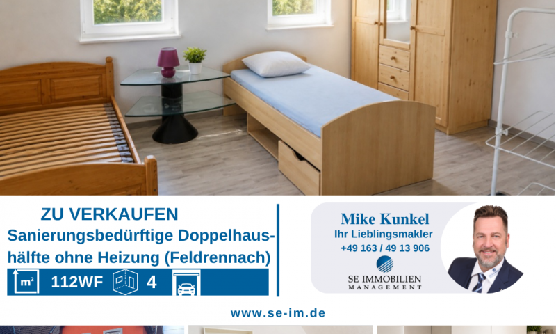 Sanierungsbedürftige Doppelhaushälfte mit Schuppen