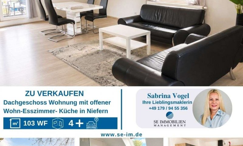 Modernes Wohnen unterm Dach – 4-Zimmer-Wohnung mit Balkon für Paare oder Familien