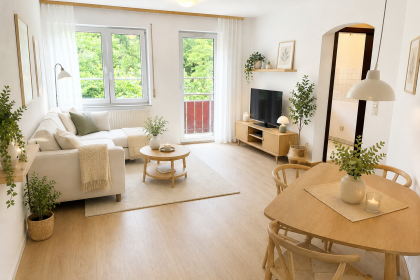 Wohnzimmer KI generiert