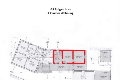 Grundriss EG 2 Zimmer Wohnung