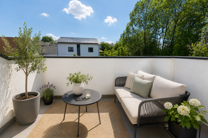 Dachterrasse KI möbliert