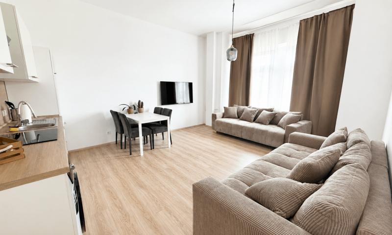 Hochwertig möblierte 2-Zimmer-Wohnung: pauschale Warmmiete 900€ + Einbauküche in zentraler Citylage
