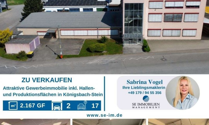 Attraktive Gewerbeimmobilie mit Büro-, Produktions- und Hallenflächen in Königsbach-Stein