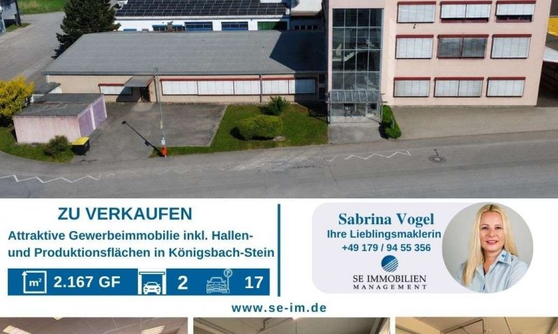 Attraktive Gewerbeimmobilie mit Büro-, Produktions- und Hallenflächen in Königsbach-Stein