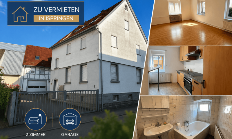 Gemütliche 2-Zimmer-Wohnung mit Garage in Ispringen zu vermieten!