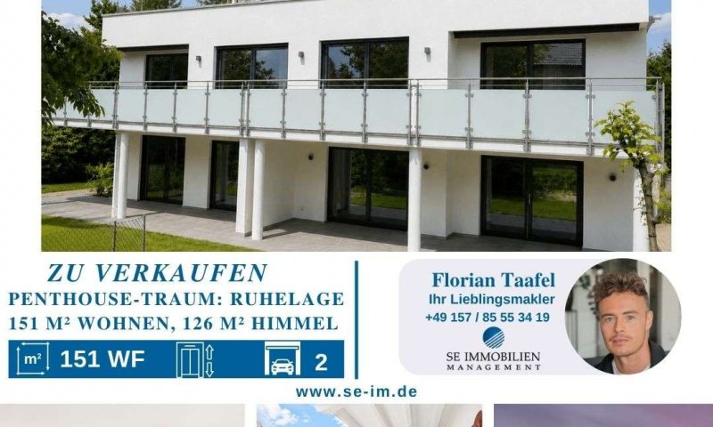 Penthouse-Traum in absoluter Ruhelage – 151 m² Wohnen, 126 m² Himmel und Blick bis zu den Vogesen