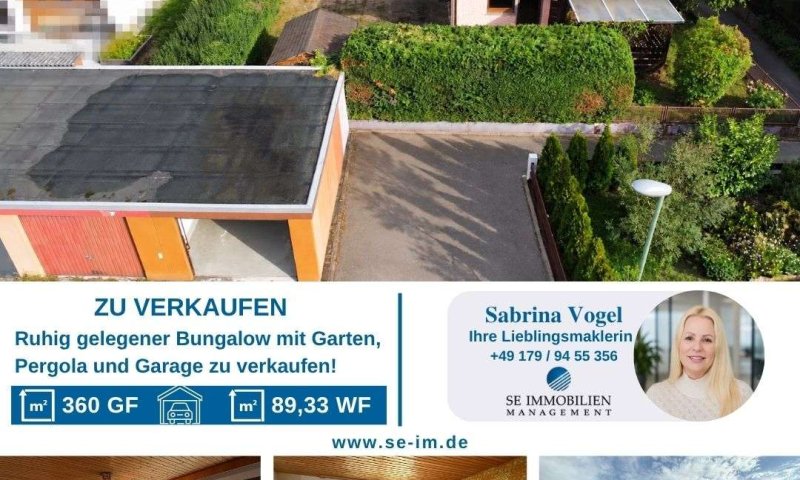 Ruhig gelegener Bungalow mit Garten, Pergola und Garage zu verkaufen!
