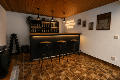 KI generiert. Umbau Bar