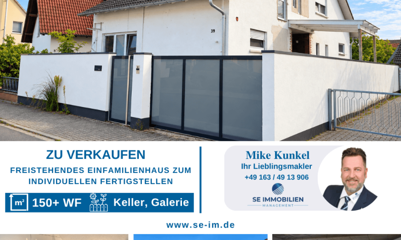 ***Fast am Ziel*** Freistehendes Einfamilienhaus zum individuellen Fertigstellen