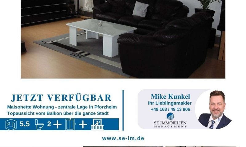 Große Maisonette Wohnung im Dachgeschoss mit Aufzug und Balkon