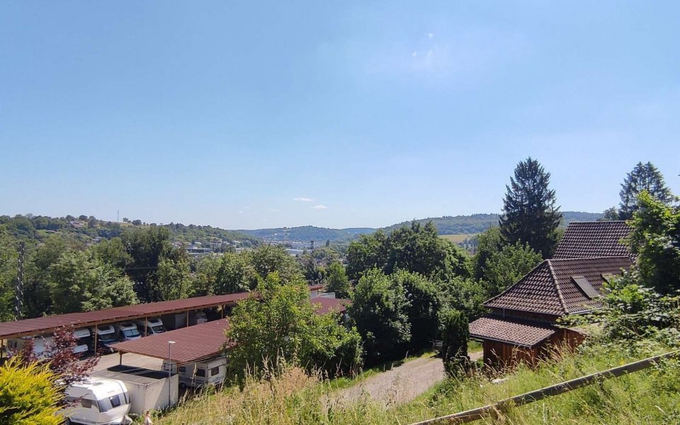 Aussicht vom Grundstück