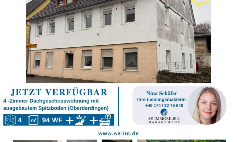 Großzügiges Wohnen unterm Fachwerk - Charmante 4 Zimmer-Wohnung in Oberderdingen!