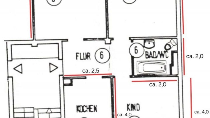 Zentrumsnahe 3-Zimmer Wohnung mit großem Balkon