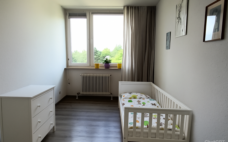 Kinderzimmer Visualisierung mit Möbel