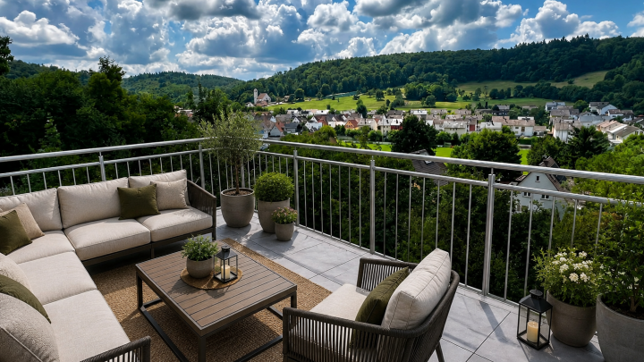 Neubau Doppelhaushälfte mit Panorama-Aussicht in Stein!