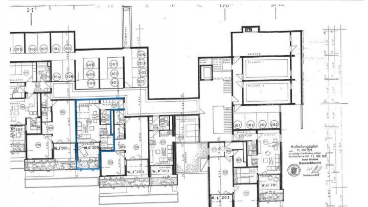 1,5 - Zi. Wohnung mit Schlafnische, Stellplatz u. Terrassen-Ausblick auf den Kurpark Bad Wildbad