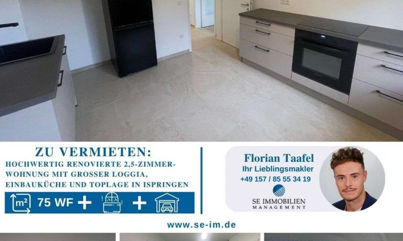 Hochwertig renovierte 2,5-Zimmer-Wohnung mit großer Loggia, Einbauküche und Toplage in Ispringen