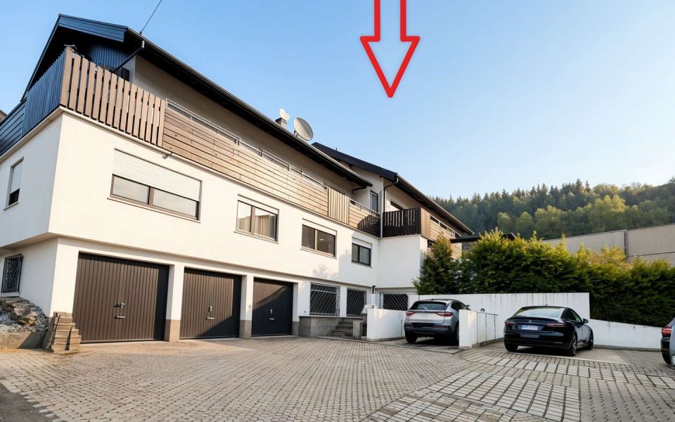 Vorderansicht markiert