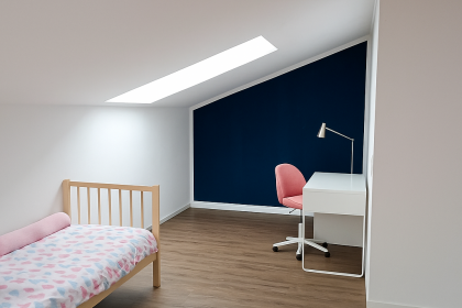 mögliches drittes Zimmer mit visualisierten Möbeln