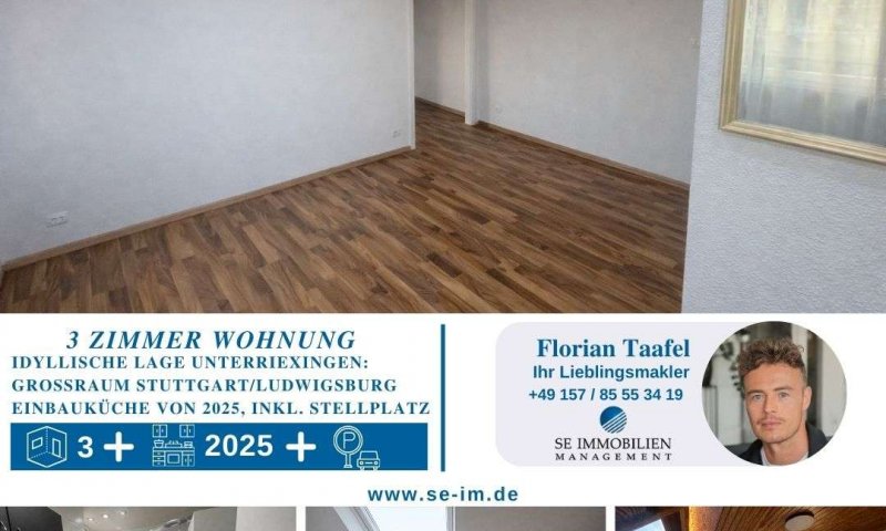 Helle 3-Zimmer-Dachgeschosswohnung in idyllischer Lage von Unterriexingen mit guter Anbindung