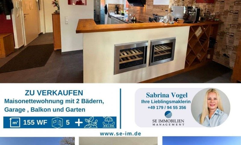 Moderne Maisonettewohnung mit Garten, großer Terrasse & Balkon