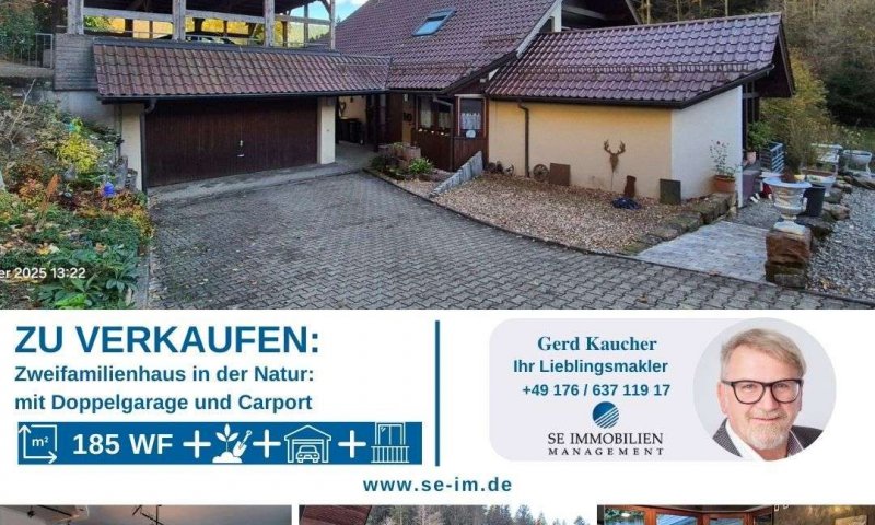 Für Naturliebhaber, freistehendes Haus plus Gewerbehalle in herrlicher Lage mitten im Wald