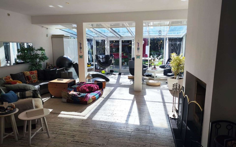 Wohnzimmer.Wintergarten